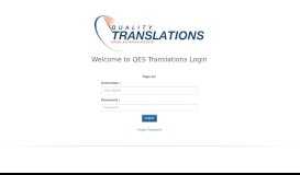 
							         QES Translations Login								  
							    