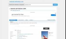 
							         qfcrew.com at Website Informer. Sign In. Visit Qfcrew.								  
							    