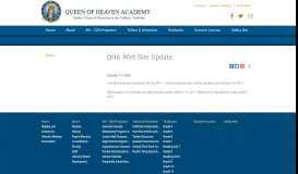 
							         QHA Web Site Update - Queen of Heaven Academy - Catholic ...								  
							    