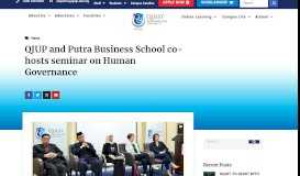 
							         QIUP and Putra Business School co-hosts seminar on Human ...								  
							    