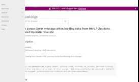 
							         Qlik Sense: Error message when loading data from HIVE / Cloudera ...								  
							    