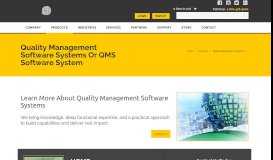 
							         QMS Software - Quality Management Software Systems								  
							    
