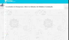 Gumballs and dungeons tips