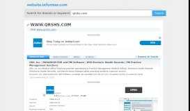 
							         qrshs.com at WI. QRS, Inc. | PARADIGM EHR and PM Software ...								  
							    
