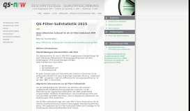 
							         QS-Filter-Sollstatistik 2015 - qs- nrw								  
							    
