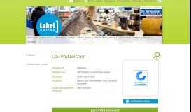 
							         QS-Prüfzeichen | LABEL-ONLINE - Das Portal mit Informationen und ...								  
							    