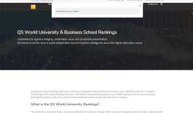 
							         QS | World University and MBA rankings - QS Quacquarelli Symonds								  
							    