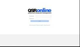 
							         QSROnline.com App3 - Login								  
							    
