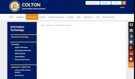 
							         QStudent Portal - Colton Joint Unified School District								  
							    