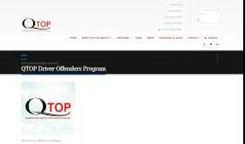 
							         QTOP Driver Offenders Program - Queensland Traffic Offenders Program								  
							    