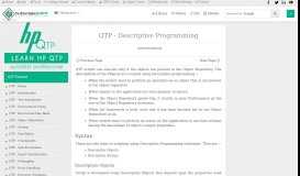 
							         QTP - Descriptive Programming - Tutorialspoint								  
							    