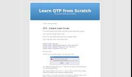 
							         QTP – Simple Login Script | Learn QTP from Scratch								  
							    