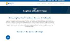 
							         Quadax Solutions Improve Hospitals' & Health Systems ...								  
							    