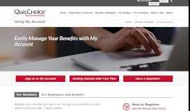 
							         QualChoice Health Insurance | Using My Account								  
							    