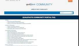 
							         Qualifacts Community Portal FAQ - Qualifacts | Community								  
							    