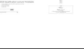 
							         Qualification Lecture Timetable								  
							    