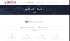 
							         Qualification Verification and Student Information Verification_CHESSIC								  
							    