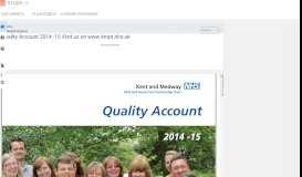 
							         Quality Account 2014 -15 Visit us on www.kmpt.nhs.uk - studylib.net								  
							    