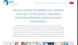 
							         Quality Assurance for Call Centers with BPA Quality, the Experts in QA								  
							    