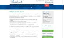
							         Quality Improvement Program - INTotal Health								  
							    