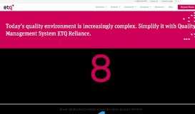 
							         Quality Management System - ETQ Reliance								  
							    