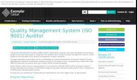 
							         Quality Management System (QMS) Auditor | Exemplar Global								  
							    