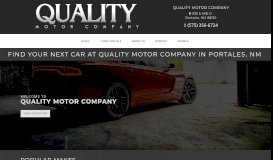 
							         QUALITY MOTOR COMPANY – Car Dealer in Portales, NM								  
							    