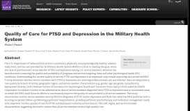 
							         Quality of Care for PTSD and Depression in the Military Health System ...								  
							    