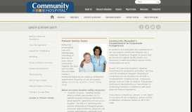 
							         Quality & Patient Safety | Community Hospital								  
							    