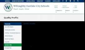 
							         Quality Profile - Willoughby-Eastlake City Schools								  
							    