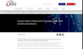 
							         Quantum Alliance Initiative and ID Quantique aim for QRNG and QKD ...								  
							    