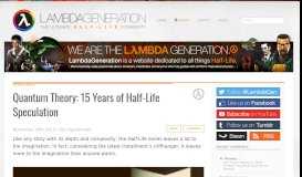 
							         Quantum Theory: 15 Years of Half-Life Speculation - LambdaGeneration								  
							    