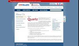 
							         Quartz Health Solutions | UW Health | Madison, WI								  
							    