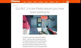 
							         Q.U.B.E. 2 is the Portal sequel you have been waiting for | PCGamesN								  
							    