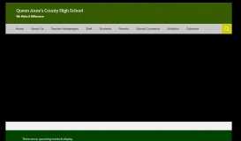 
							         Queen Anne's County High School / Homepage								  
							    