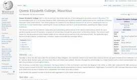 
							         Queen Elizabeth College, Mauritius - Wikipedia								  
							    