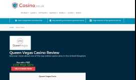 
							         Queen Vegas Casino Review UK – £100 Welcome Bonus + ...								  
							    