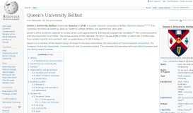 
							         Queen's University Belfast - Wikipedia								  
							    