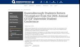 
							         Queensborough Students Return Triumphant from the 26th Annual ...								  
							    