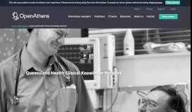 
							         Queensland Health Clinical Knowledge Network - OpenAthens								  
							    