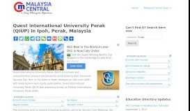 
							         Quest International University Perak (QIUP) in Ipoh, Perak, Malaysia ...								  
							    