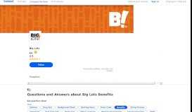 
							         Questions and Answers about Big Lots Benefits | Indeed.com								  
							    