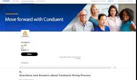 
							         Questions and Answers about Conduent Hiring Process | Indeed.com								  
							    