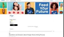 
							         Questions and Answers about Kroger Stores Hiring Process | Indeed ...								  
							    