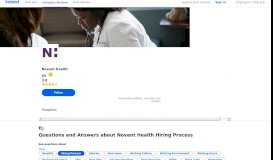 
							         Questions and Answers about Novant Health Hiring Process | Indeed ...								  
							    