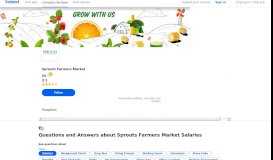 
							         Questions and Answers about Sprouts Farmers Markets Salaries ...								  
							    