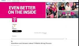 
							         Questions and Answers about T-Mobile Hiring Process | Indeed.com								  
							    
