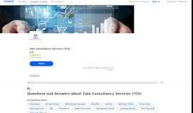 
							         Questions and Answers about Tata Consultancy Services (TCS ...								  
							    