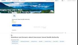 
							         Questions and Answers about Vancouver Island Health ...								  
							    