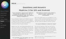 
							         Questions and Answers - MobiLinc								  
							    
